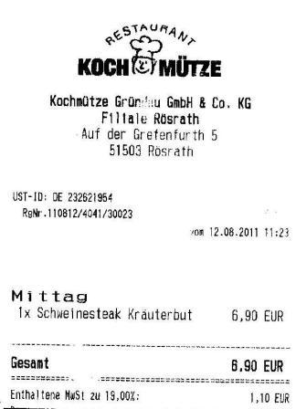 vspro Hffner Kochmtze Restaurant